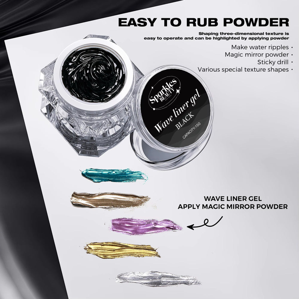 Wave liner gel black