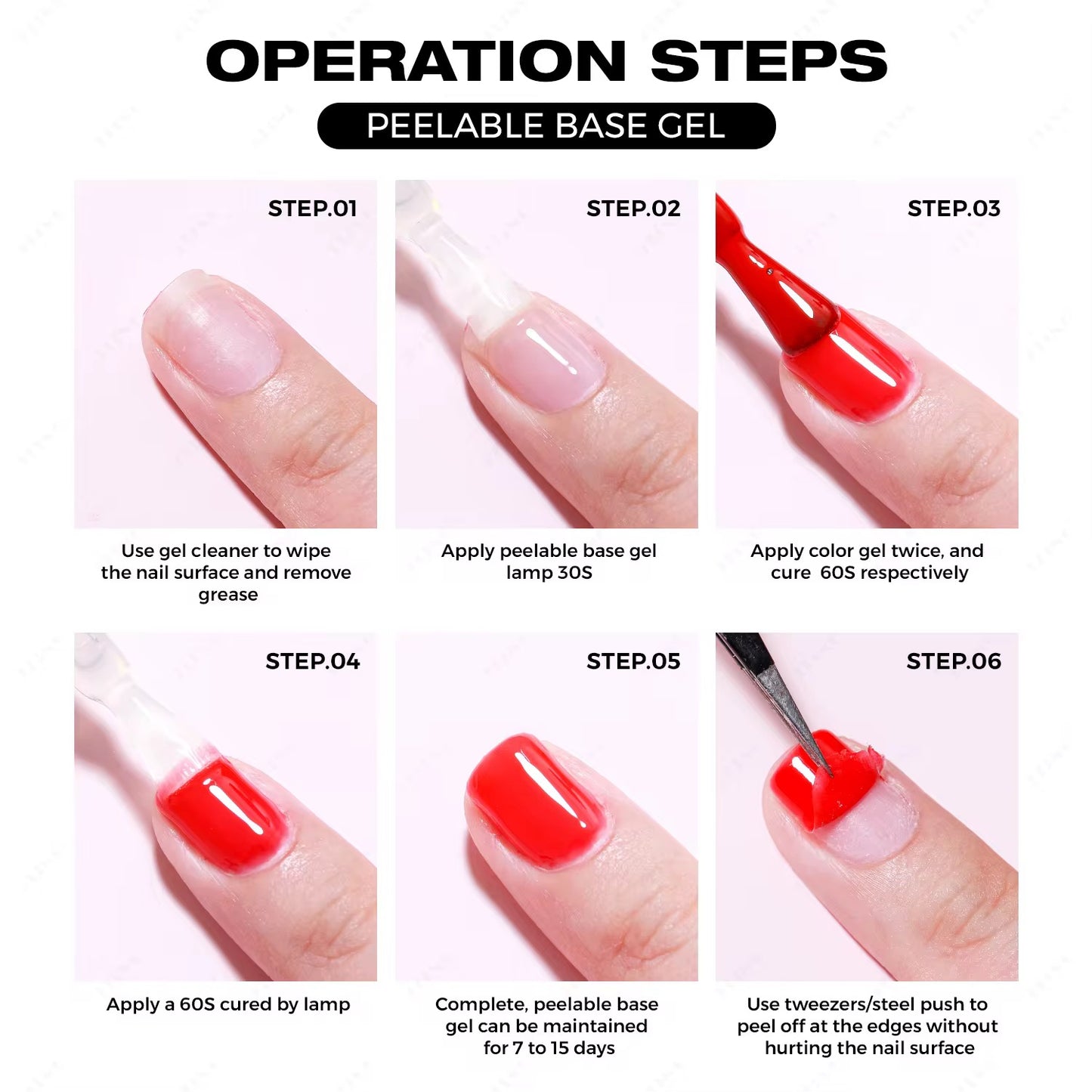 Peelable base gel